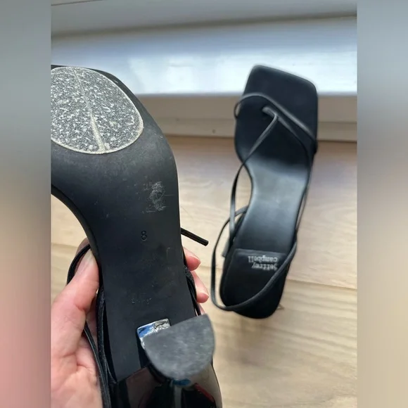 Jeffrey Campbell black strappy Fluxx kitten heels - Picture 5 of 11